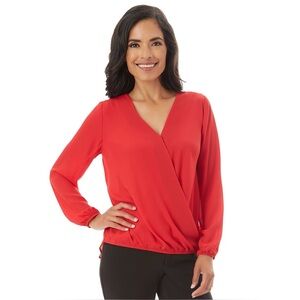 Women's Apt. 9 Crepe Faux-Wrap Top